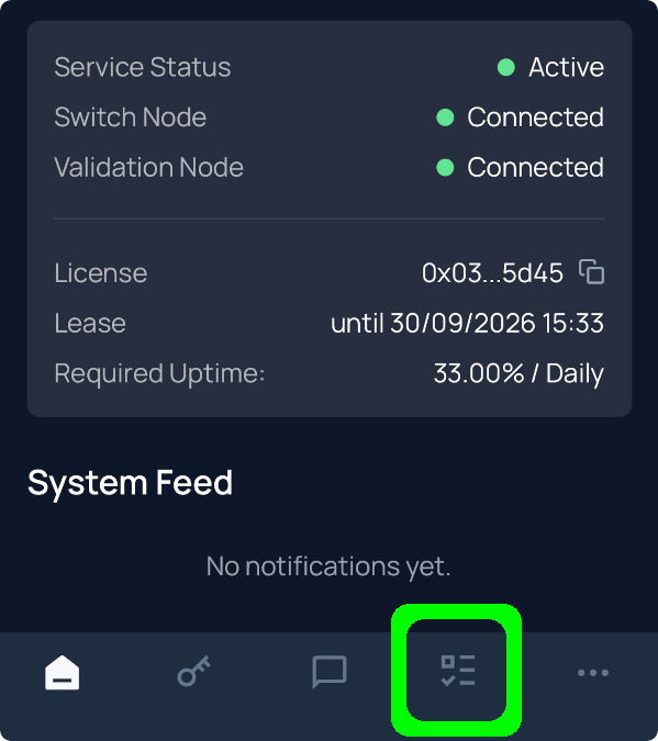 Como encontrar o menu de Tarefas no aplicativo Unetwork