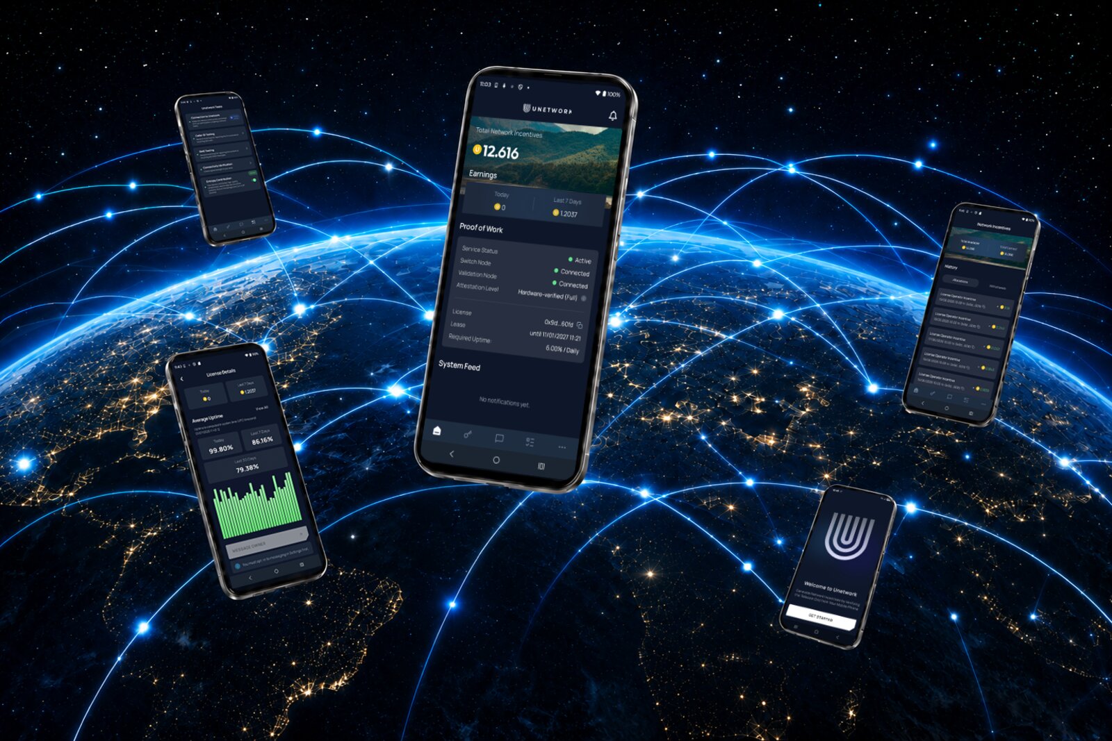 Distributed network of phones across the planet